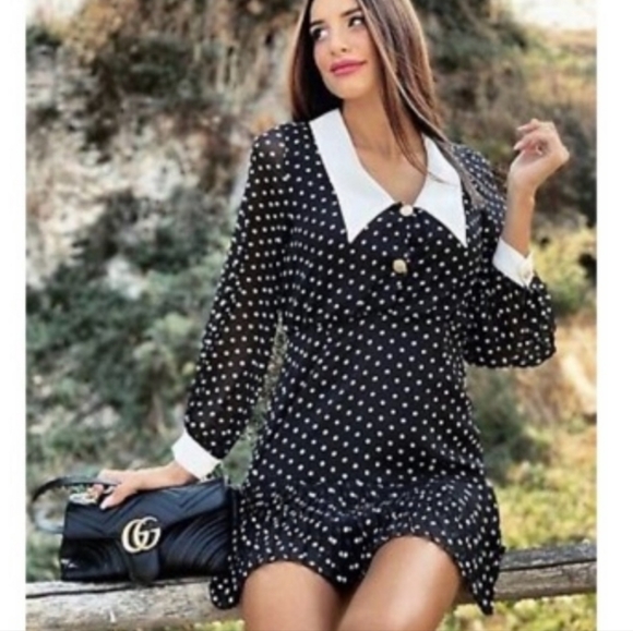 ZARA Polka Dot Dress - Picture 3 of 15